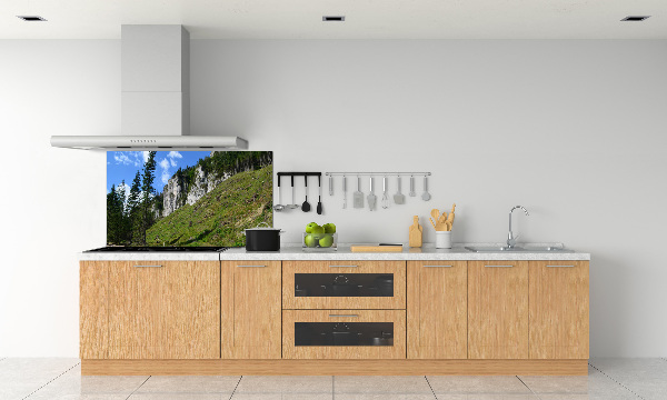 Glass splashback Rocky peaks