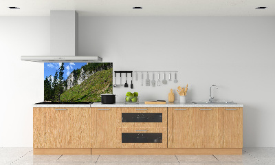 Glass splashback Rocky peaks