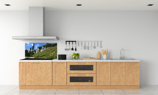 Glass splashback Rocky peaks