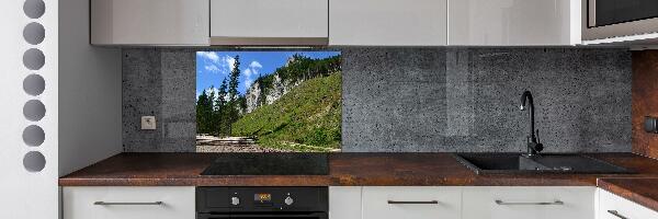 Glass splashback Rocky peaks