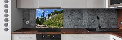 Glass splashback Rocky peaks