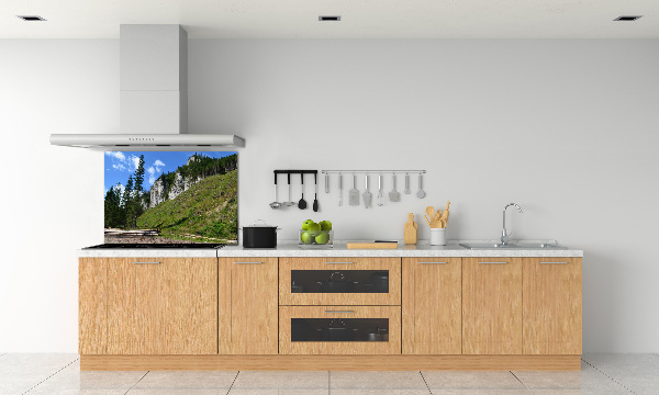 Glass splashback Rocky peaks