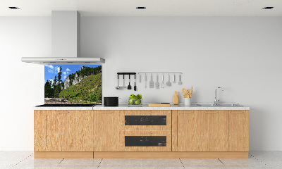 Glass splashback Rocky peaks