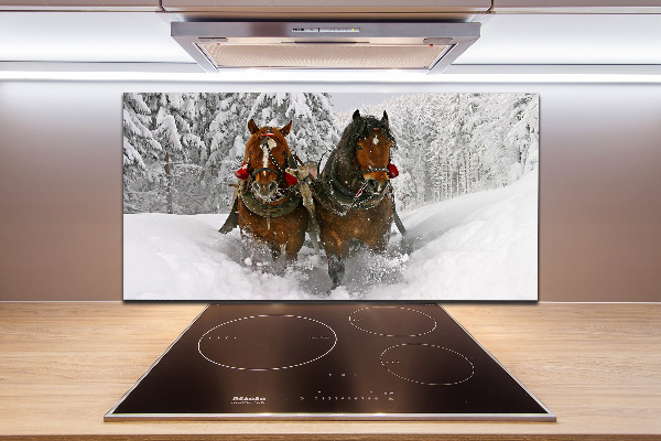 Cooker splashback Sleigh ride