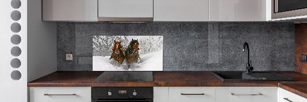 Cooker splashback Sleigh ride