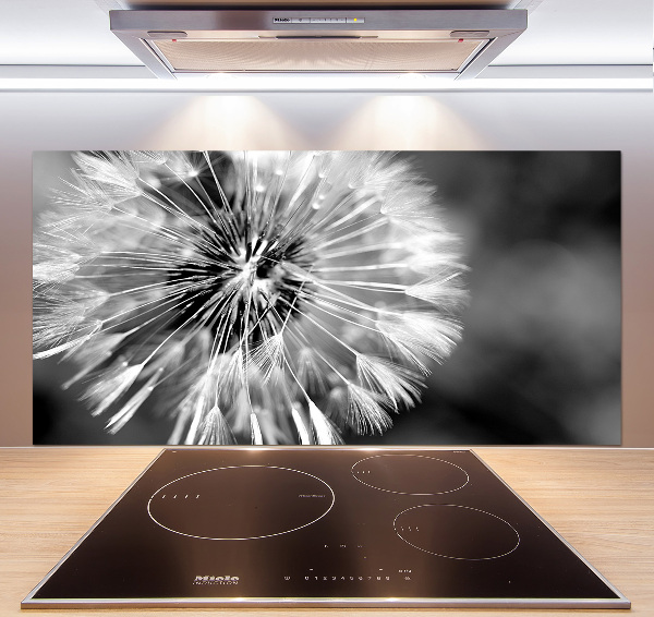 Cooker splashback dandelions