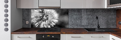 Cooker splashback dandelions