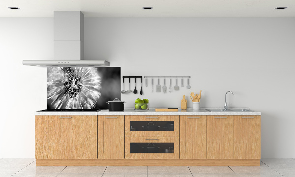 Cooker splashback dandelions