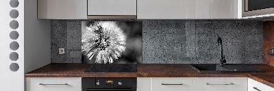 Cooker splashback dandelions