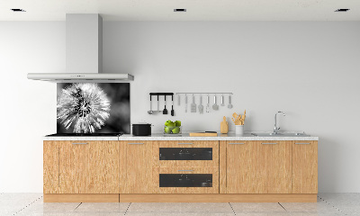 Cooker splashback dandelions