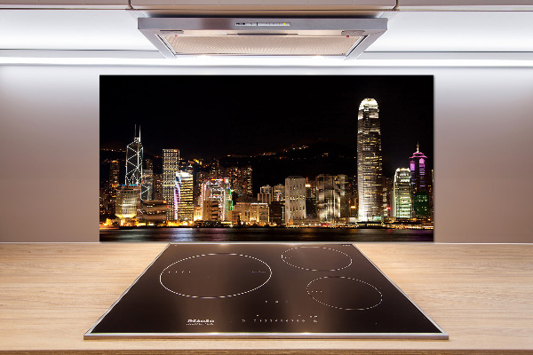 Cooker splashback Hong Kong at night