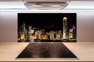 Cooker splashback Hong Kong at night