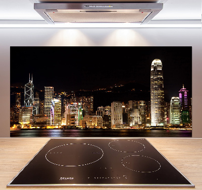 Cooker splashback Hong Kong at night