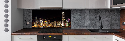 Cooker splashback Hong Kong at night