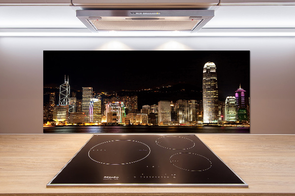 Cooker splashback Hong Kong at night