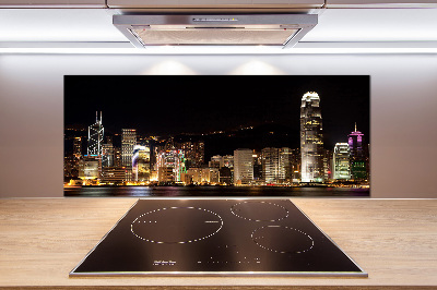 Cooker splashback Hong Kong at night