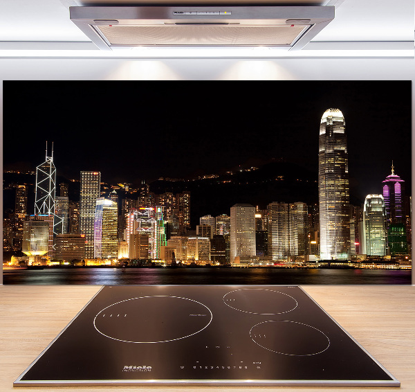 Cooker splashback Hong Kong at night