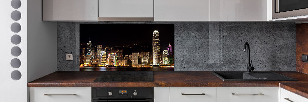 Cooker splashback Hong Kong at night