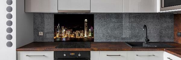 Cooker splashback Hong Kong at night