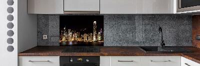 Cooker splashback Hong Kong at night