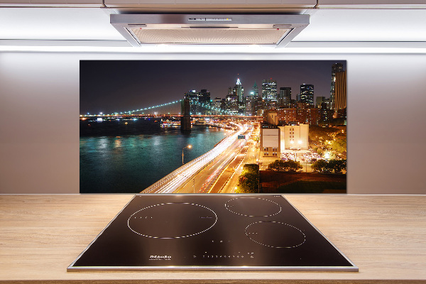 Cooker splashback New York at night