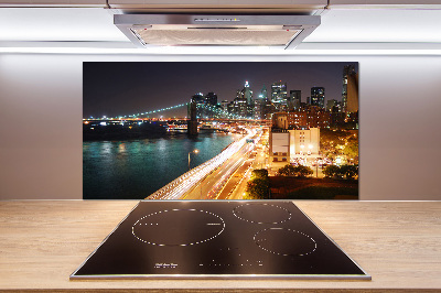 Cooker splashback New York at night