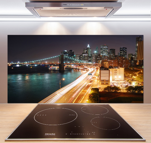 Cooker splashback New York at night