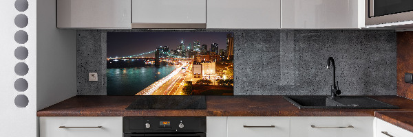 Cooker splashback New York at night