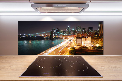 Cooker splashback New York at night