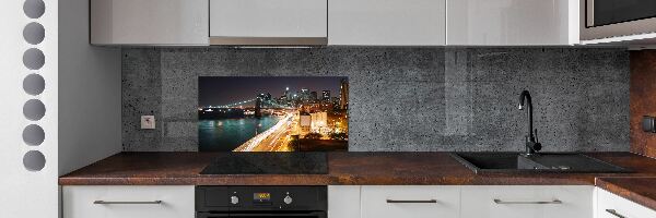 Cooker splashback New York at night