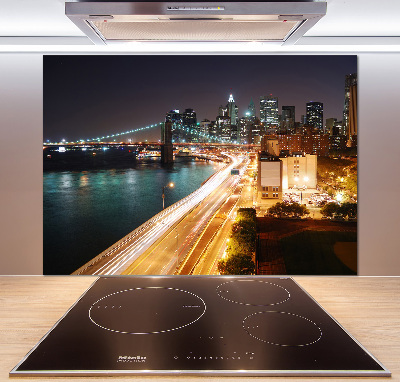 Cooker splashback New York at night