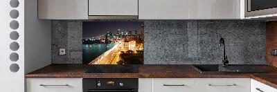 Cooker splashback New York at night