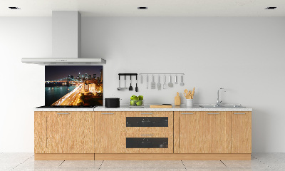 Cooker splashback New York at night