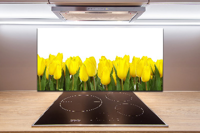 Cooker splashback Yellow tulips