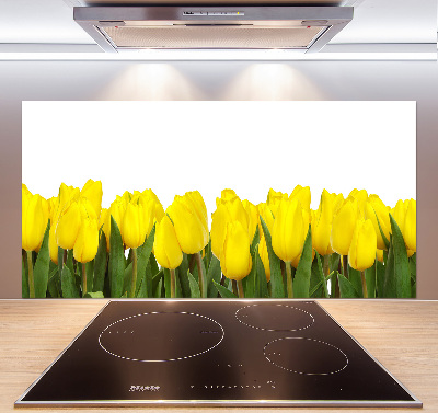 Cooker splashback Yellow tulips