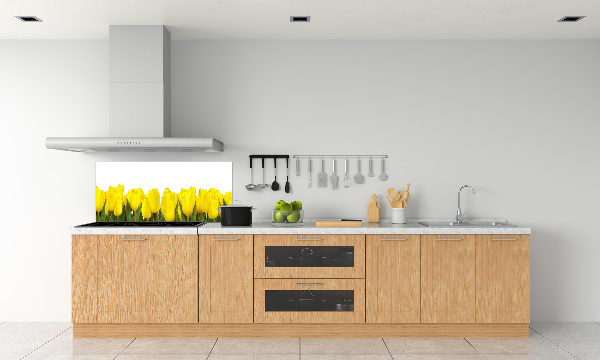 Cooker splashback Yellow tulips