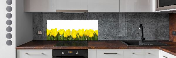 Cooker splashback Yellow tulips