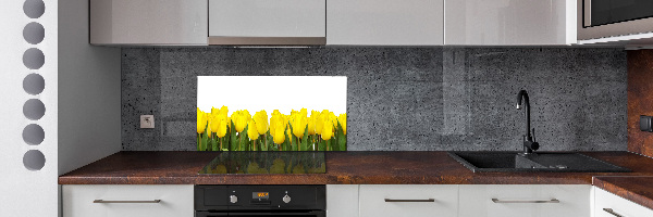 Cooker splashback Yellow tulips