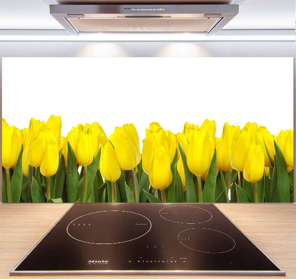 Cooker splashback Yellow tulips