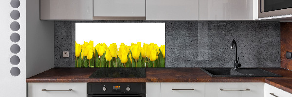 Cooker splashback Yellow tulips