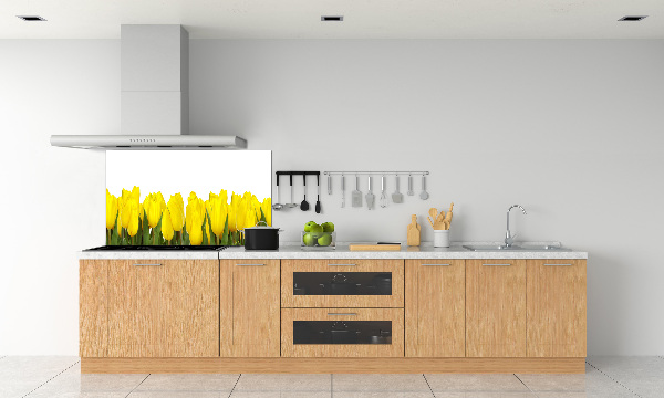 Cooker splashback Yellow tulips