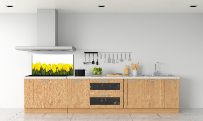 Cooker splashback Yellow tulips