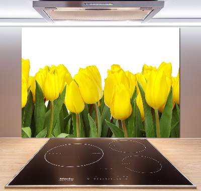 Cooker splashback Yellow tulips