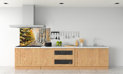 Cooker splashback Autumn versus winter