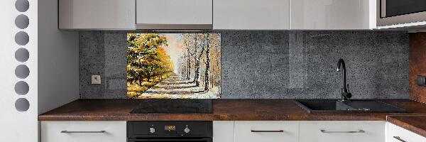 Cooker splashback Autumn versus winter