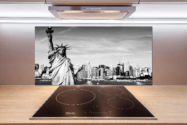 Cooker splashback statue of Liberty