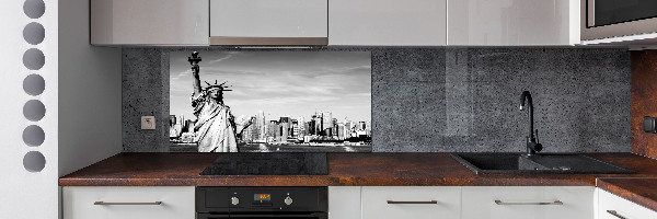 Cooker splashback statue of Liberty