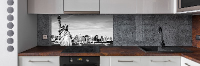 Cooker splashback statue of Liberty