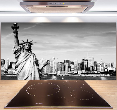 Cooker splashback statue of Liberty