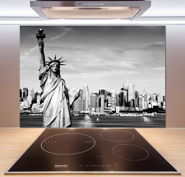 Cooker splashback statue of Liberty